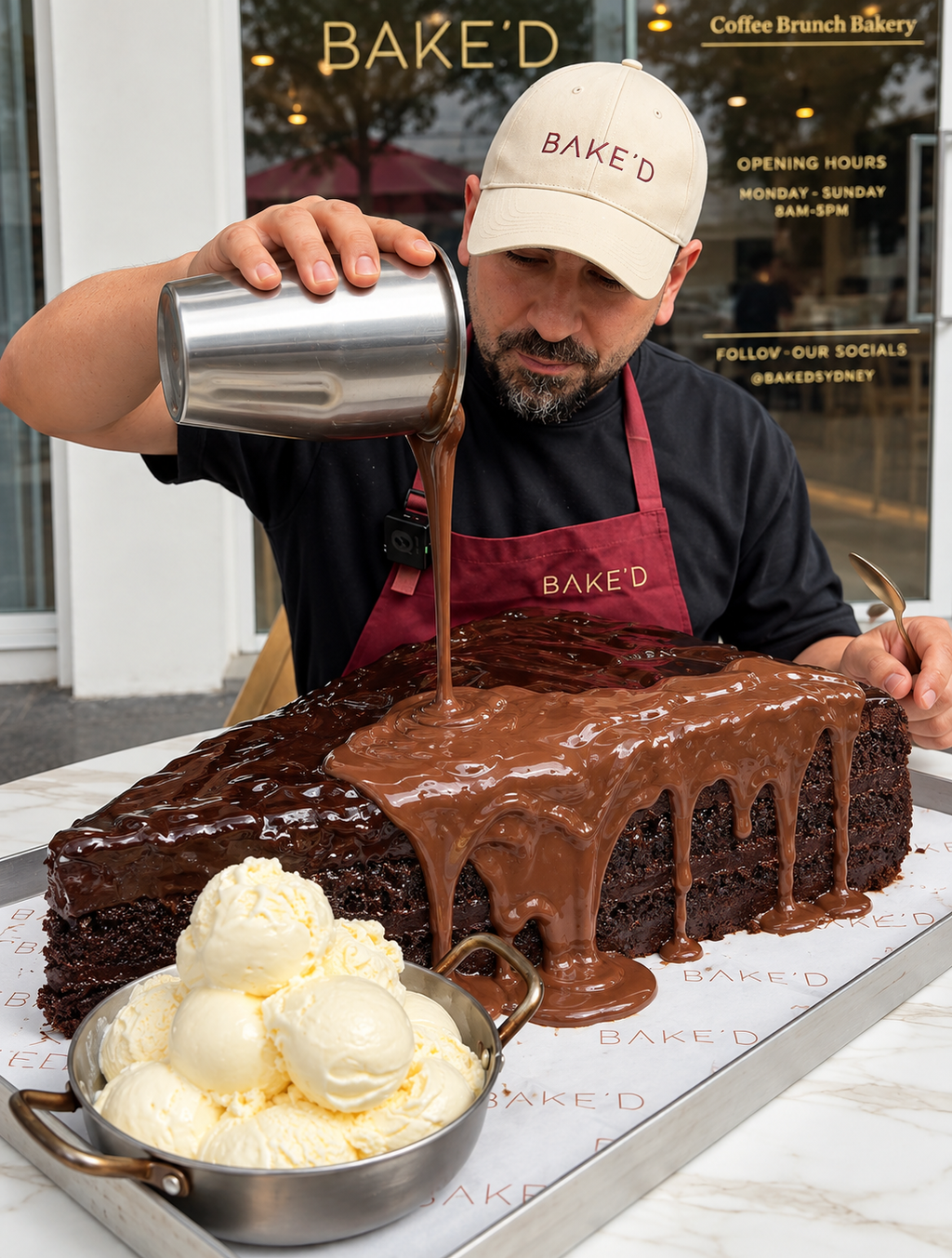 World's BIGGEST Chocolate Fudge Cake Slice
