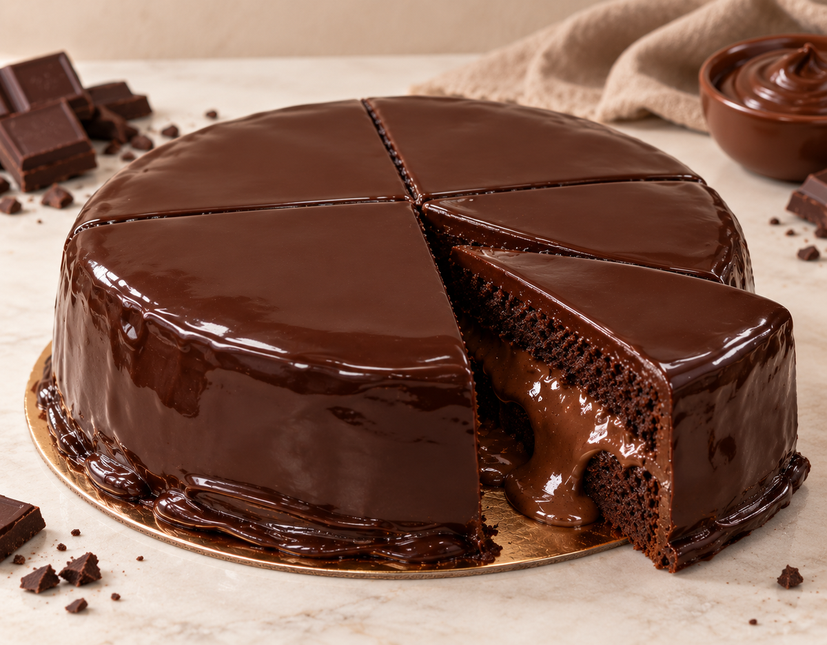 Gooey Chocolate Fudge Cake